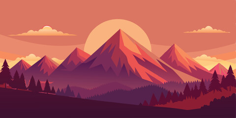 sunrise in mountains