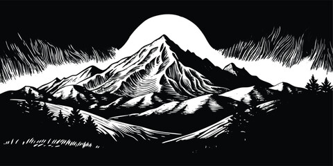 mountain landscape illustration