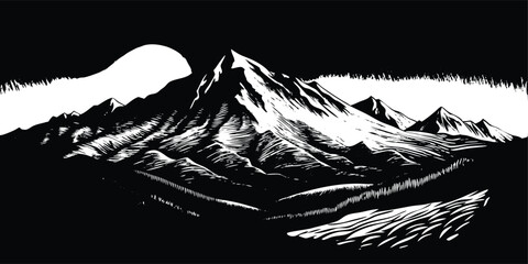 mountain landscape illustration