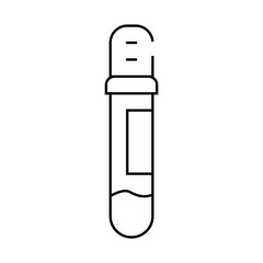 blood test line icon vector. blood test sign. isolated contour symbol black illustration