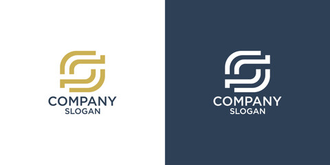 letter s abstract geometry logo vector design