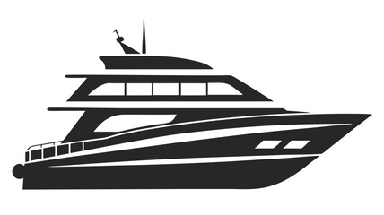 Yacht Silhouette SVG Vector Illustration  SVG Design, Cut Files for Cricut & Silhouette, Vector Graphics for T-Shirts & More