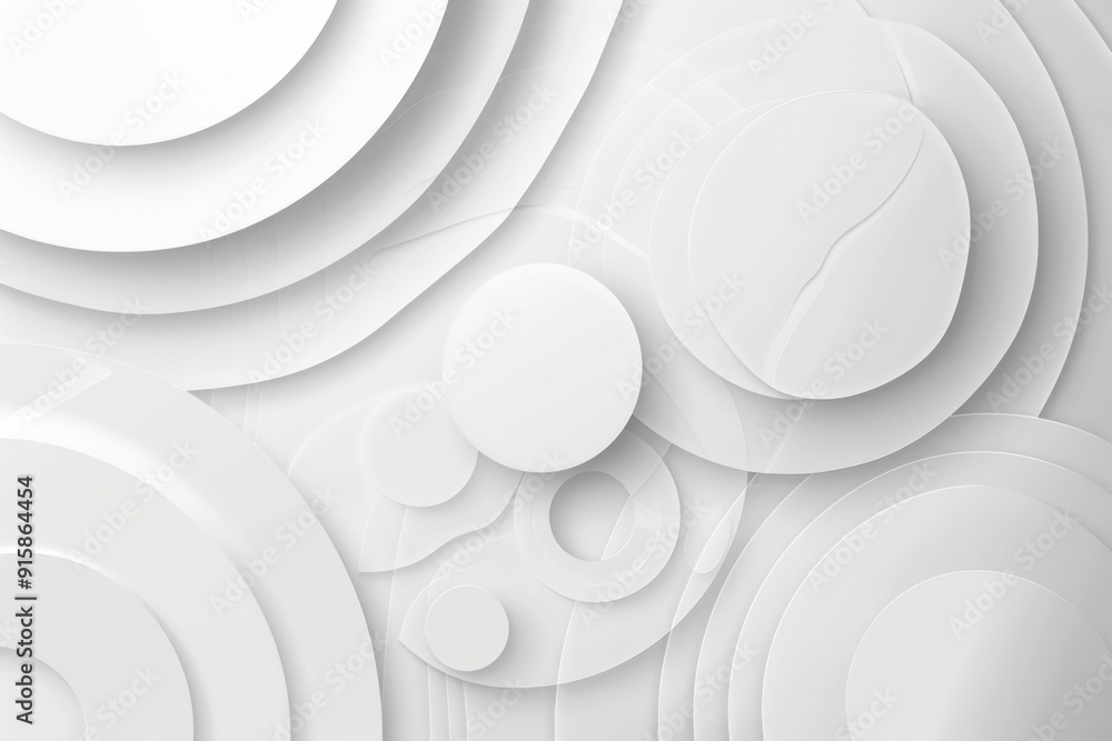 Poster wall covered with circles of various sizes