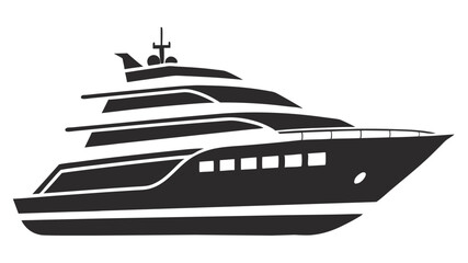 Yacht Silhouette SVG Vector Illustration  SVG Design, Cut Files for Cricut & Silhouette, Vector Graphics for T-Shirts & More