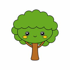 Create a tree Elm art vector illustration