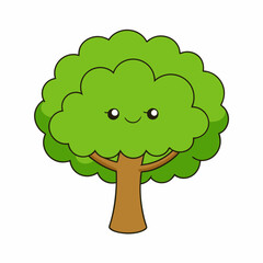 Create a tree Elm art vector illustration
