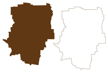 Shire of Loddon (Commonwealth of Australia, Victoria state, Vic) map vector illustration, scribble sketch Loddon Shire Council map