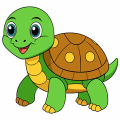 Tortoise art vector illustration