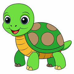 Tortoise art vector illustration