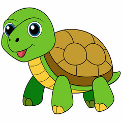 Tortoise art vector illustration