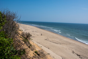 ocean beach blue day in cape cod massachusetts