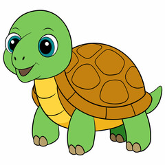 Tortoise art vector illustration