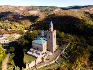 Aerial view of city of Veliko Tarnovo, Bulgaria