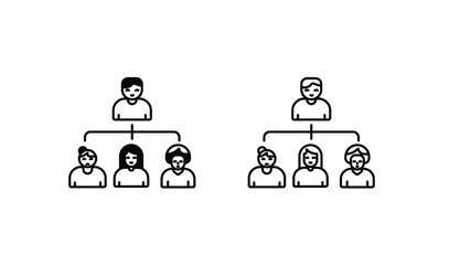 Hierarchy icon design with white background stock illustration