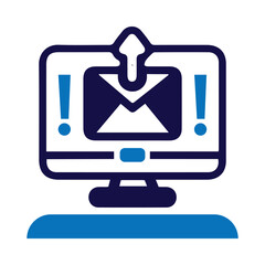 Obraz premium computer, send, receive, mail, envelope, computer send receive email icon