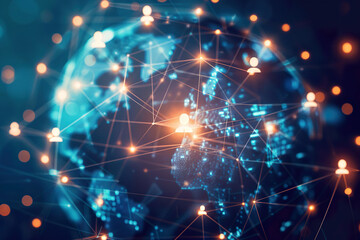 A globe with many people on it, generative ai.