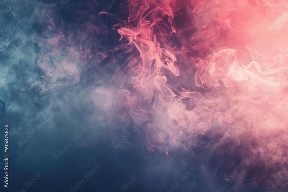 Poster a close-up shot of thick smoke on a dark background, perfect for creating moody and dramatic atmosph