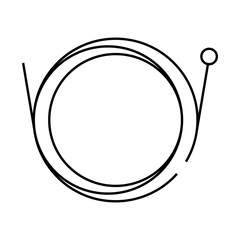 springs for violin line icon vector. springs for violin sign. isolated contour symbol black illustration