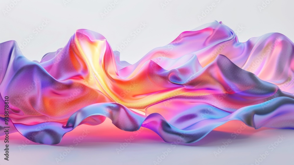 Poster a detailed view of a vibrant item on a plain background, suitable for advertising or design uses