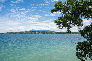 le petit lac vu des parcs, Genève