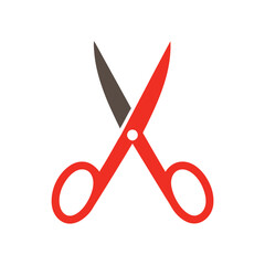 pair of scissors symbol isolated on white background, vector illustration 