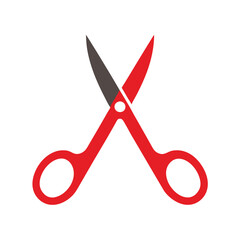 pair of scissors symbol isolated on white background, vector illustration 