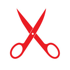 pair of scissors symbol isolated on white background, vector illustration 
