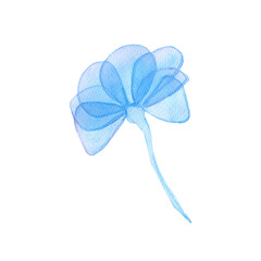 fantasy flower with transparent petals composition on white background watercolor illustration floral background for invitations. for clothing, wallpaper, wrapping paper, home decor