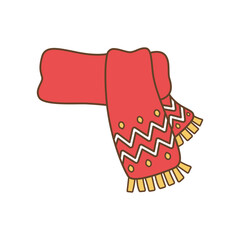 Scarf Flat Design Clipart