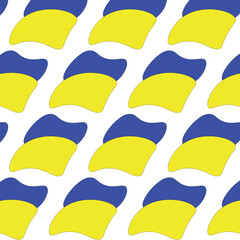 Ukraine, flag, decoration, pattern, art, yellow and blue