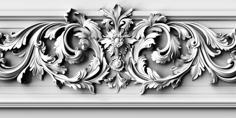 Close up of a decorative design on a wall, ideal for use in home decor, interior design, and architectural contexts