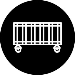 Crib Vector Line White Circle Black