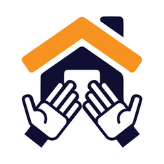 house on hand, dollar, money, hand, home loan, House loan icon