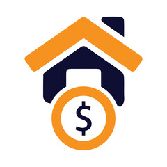 house on hand, dollar, money, hand, home loan, House loan icon
