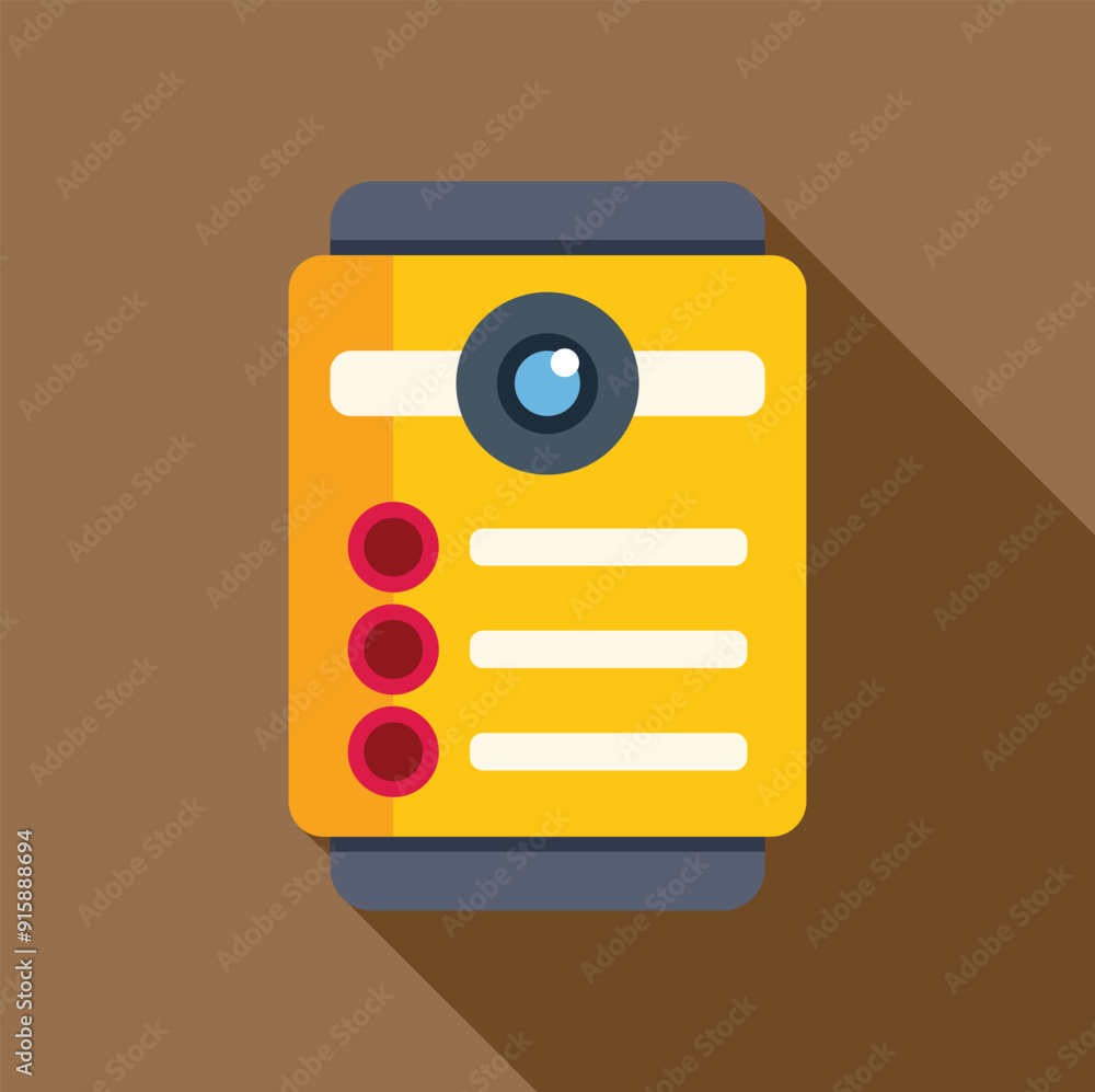 Poster modern intercom system allowing communication and access control