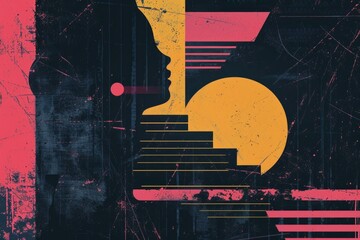 A close-up of a woman's face on a poster, ideal for promoting a person or product