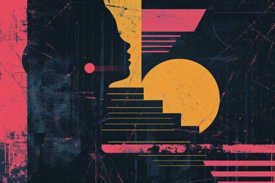 A close-up of a woman's face on a poster, ideal for promoting a person or product