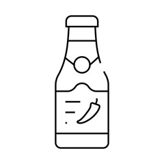 industrial spicy sauce line icon vector. industrial spicy sauce sign. isolated contour symbol black illustration