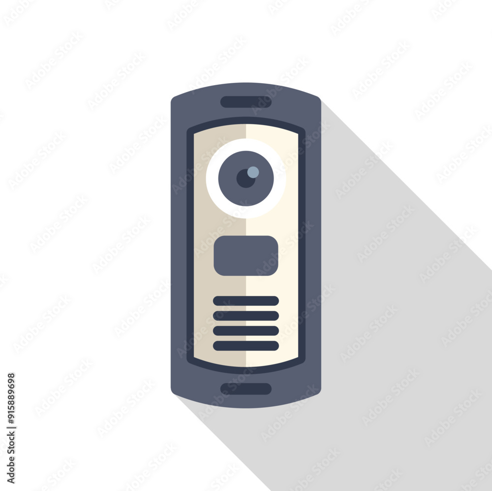 Poster modern intercom system with a camera, ensuring security and easy communication for residents