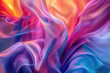 Obraz premium A close-up view of vibrant and textured fabric with intricate patterns and colors