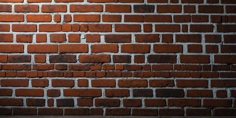 Fototapeta premium red brick wall with grungy texture for background