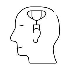 sport psychology line icon vector. sport psychology sign. isolated contour symbol black illustration