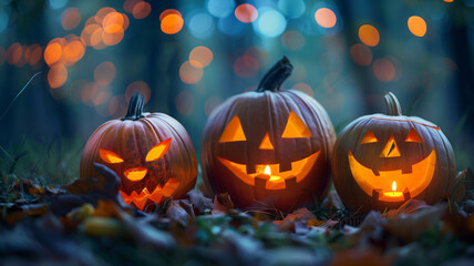 Naklejka premium Halloween Celebration, Red Candle Lighted Pumpkin Decorations, Pumpkin Glow, Autumn Magic, Pumpkin Decorations, Halloween Magic, Halloween Red Glow, Spooky Vibes