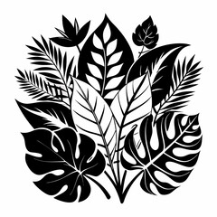  foliage   Silhouette Vector illustration
