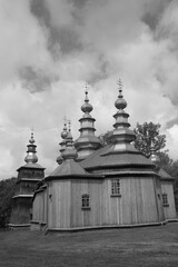 Orthodox church of St. Michael the Archangel in Turzańsk in the Bieszczady Mountains in Poland,...