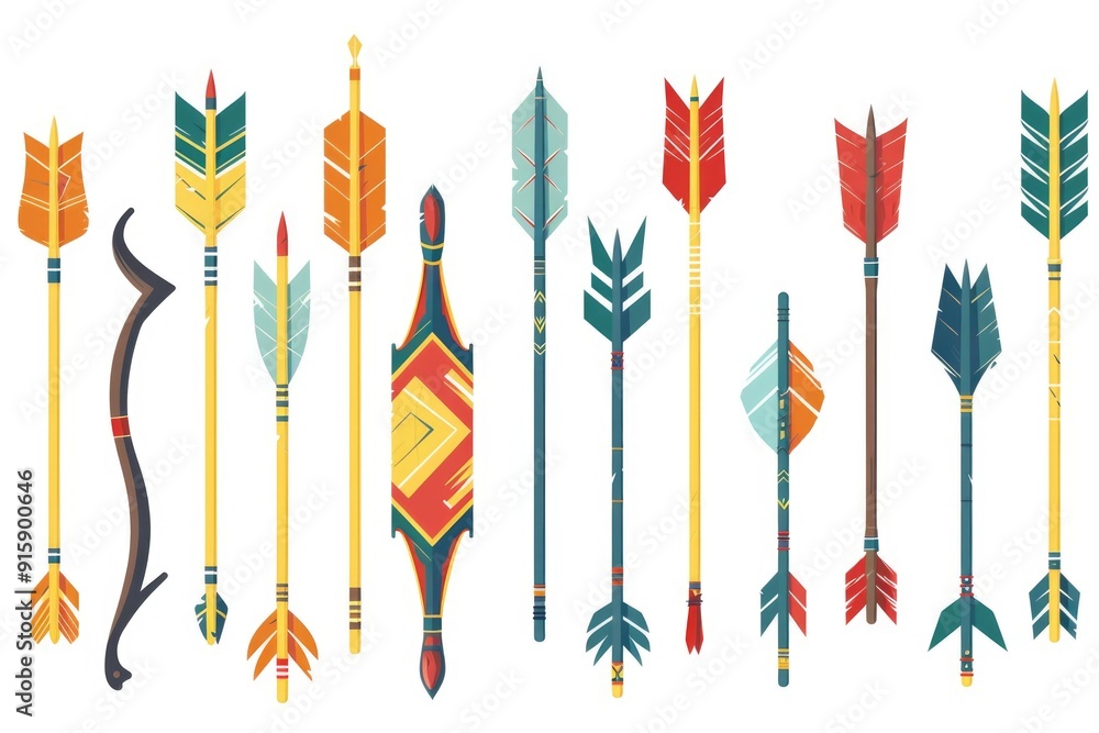 Poster a collection of arrows with unique and creative designs