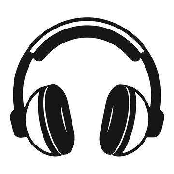 recommend clip art: headphone  Silhouette Vector illustration 