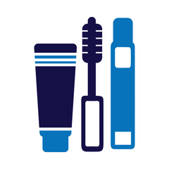cosmetics, cosmetic, brush, face brush, lipistic, make up set icon
