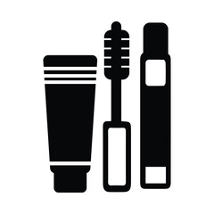 cosmetics, cosmetic, brush, face brush, lipistic, make up set icon