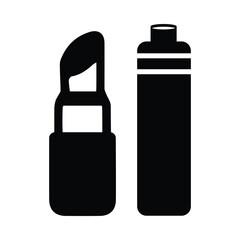 cosmetics, cosmetic, brush, face brush, lipistic, make up set icon